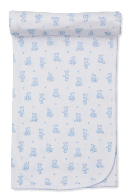Teddy Bear Tine Blue Blanket