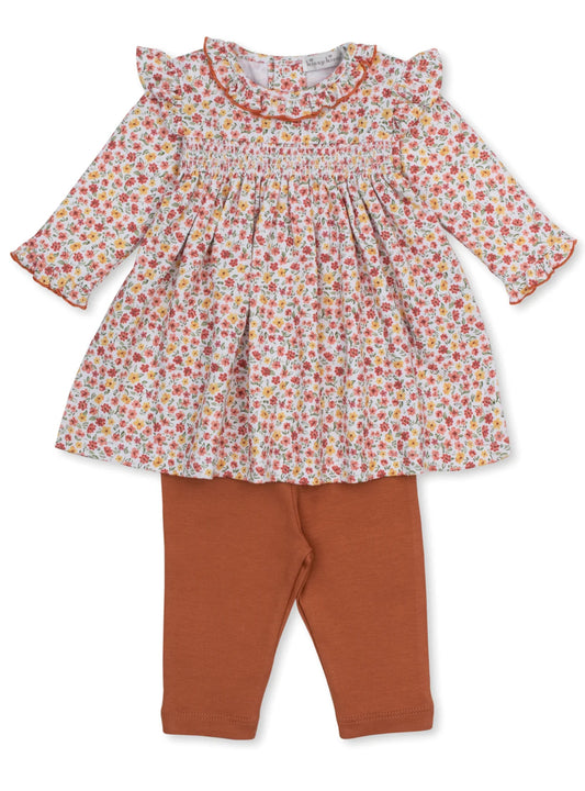 Floral Dress Set With Legging
