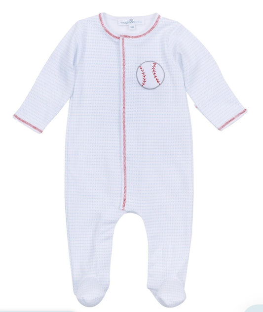 Tiny Slugger Appliqué Footie By Magnolia Baby
