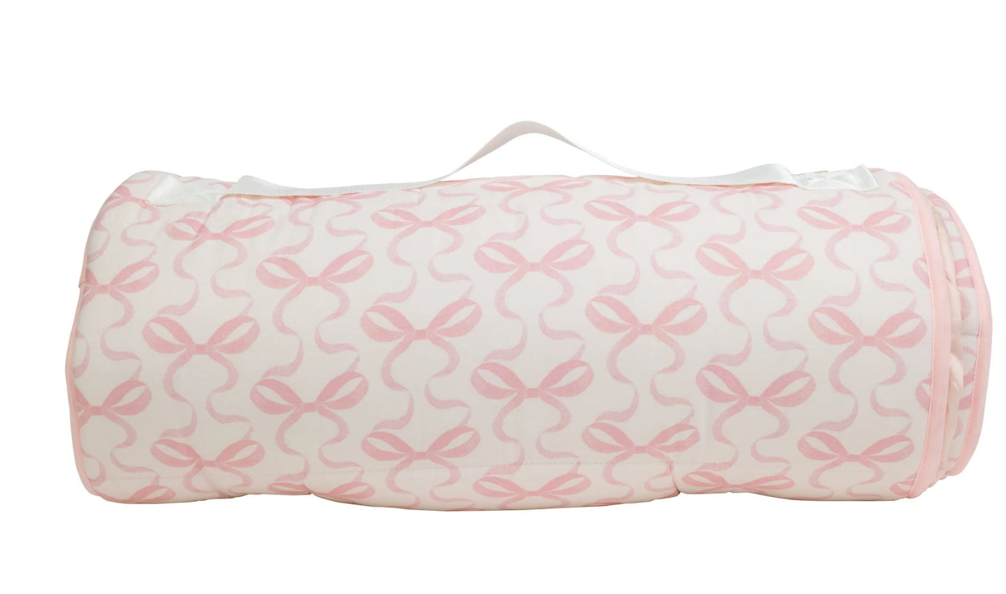 Nap Mat- Bows on Pink