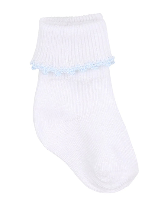 Socks with Crochet Trim