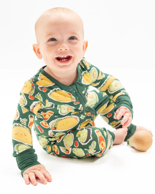 Happy Tacos- 2 Way Zipper Footie