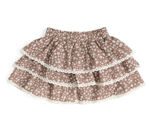 Mocha Floral Skort