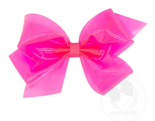 Mini King Splash Vinyl Bow- Hot Pink