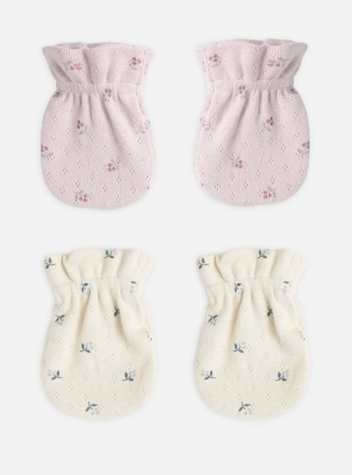 Mittens, Set of Two- Blue Ditsy & Lilac