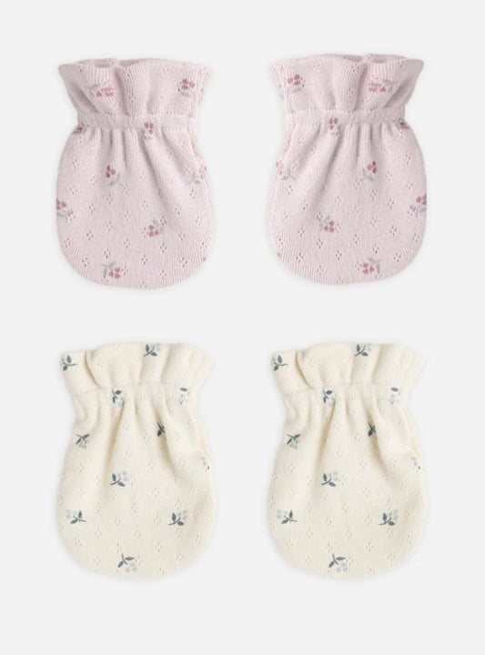 Mittens, Set of Two- Blue Ditsy & Lilac