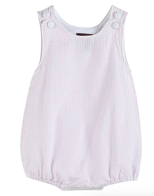 Seersucker Baby Bubble Romper