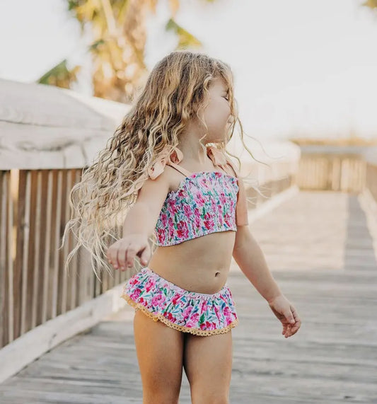 Waverly Shirred Swimsuit- Sakura Blossom