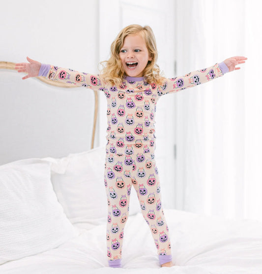 Pink Halloween Bucket PJ Set