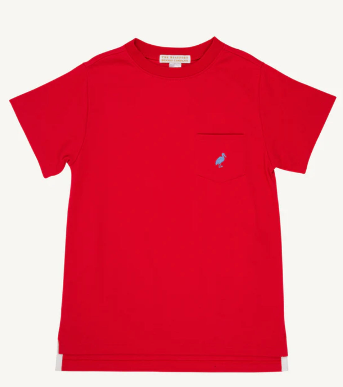 Carter Pocket Crew Neck- Red