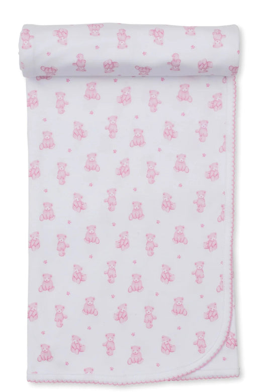 Teddy Bear Tine Pink Blanket