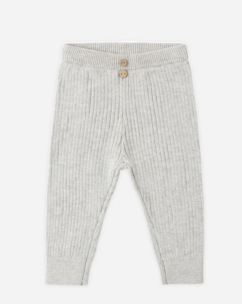 Rib Knit Legging- Heather Fog
