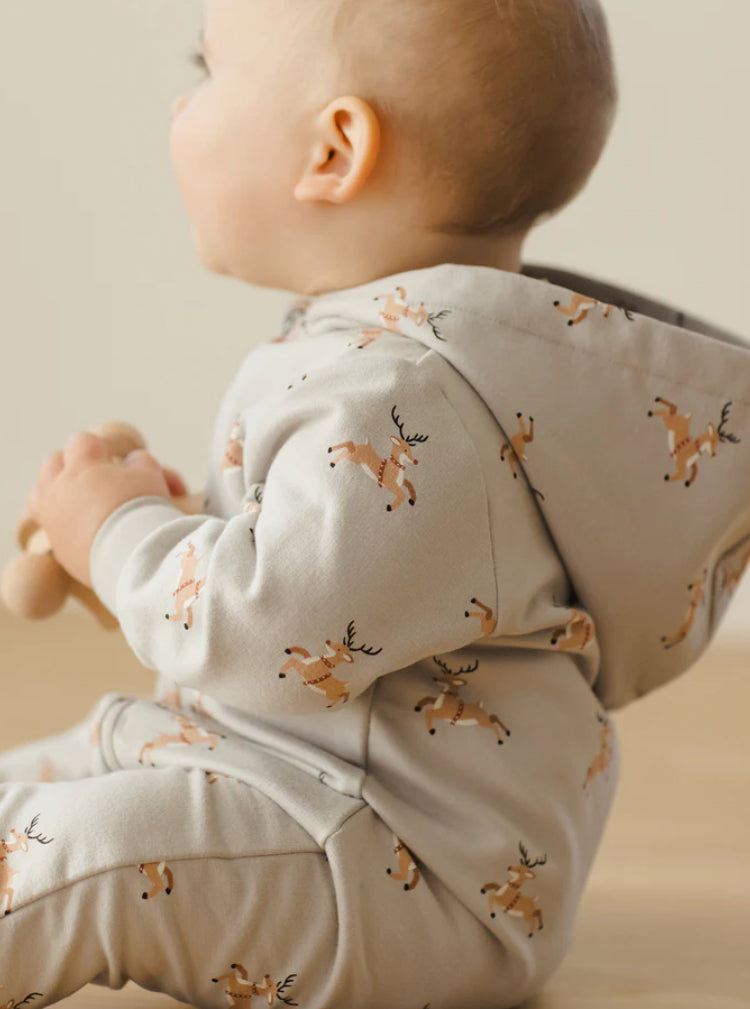 Hooded Jumpsuit- Reindeer