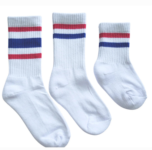 Game Day Socks- Blue & Red