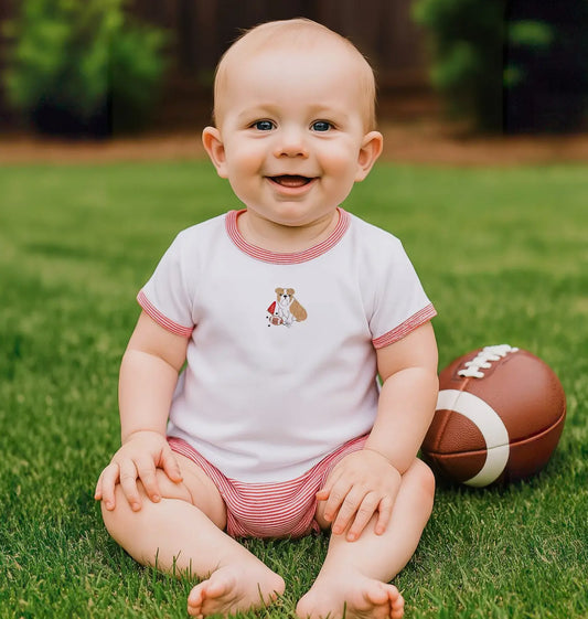 Go Dawgs! Embroidered Diaper Cover Set