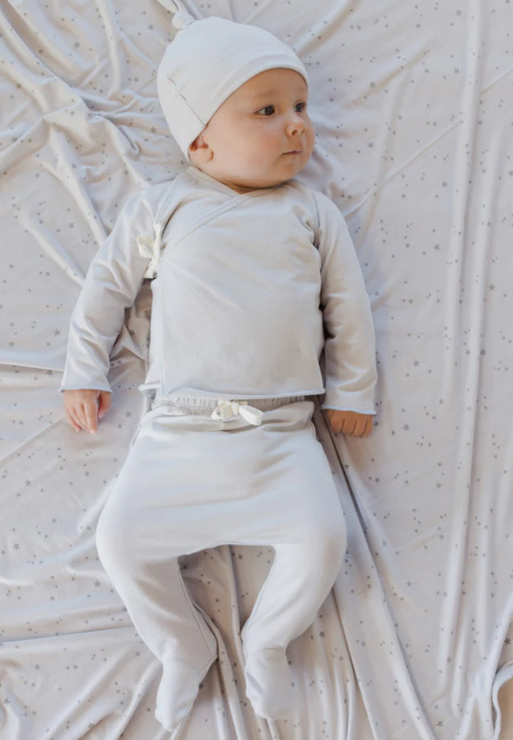 Wrap Top & Footed Pant- Fog