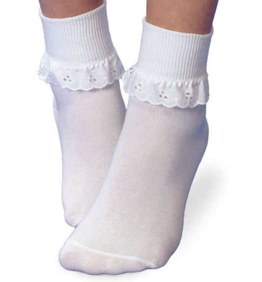 Eyelet Lace Turn Cuff Socks