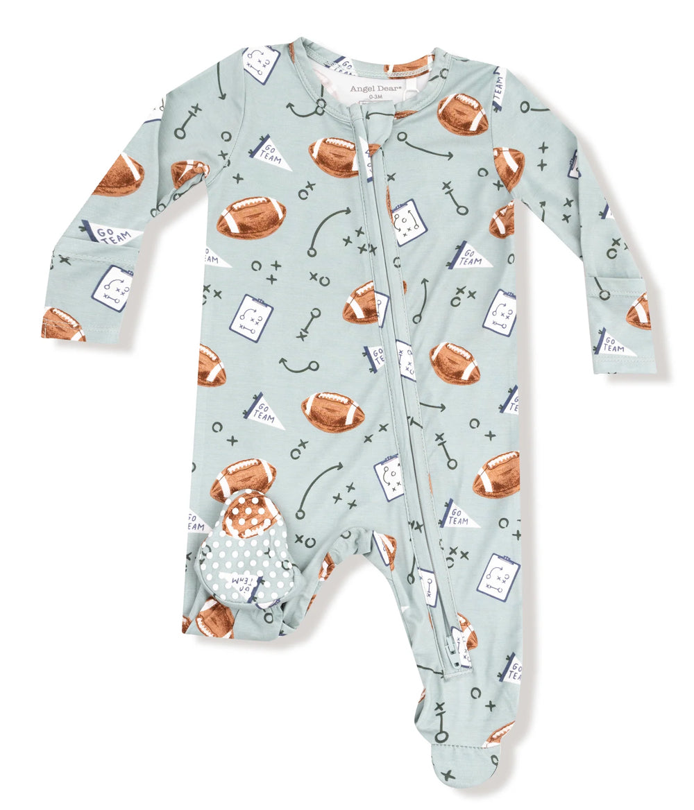 Touchdown Time- Two Way Zipper Romper- Grey Mist