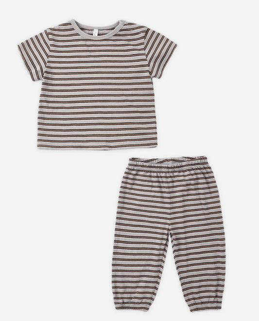 Jersey Tee + Pant Set Stripe