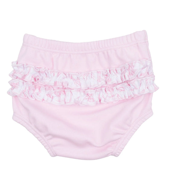 Wild West Toile Ruffle Diaper Cover Set- Pink