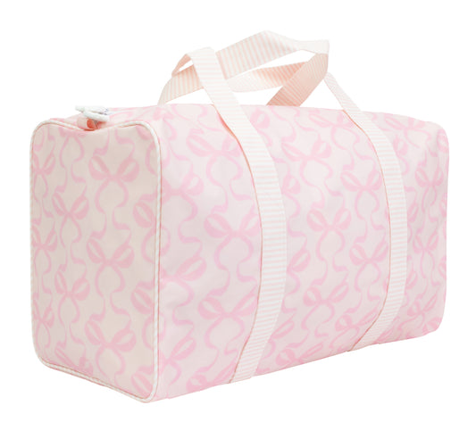 Duffle Bag- Bows on Pink