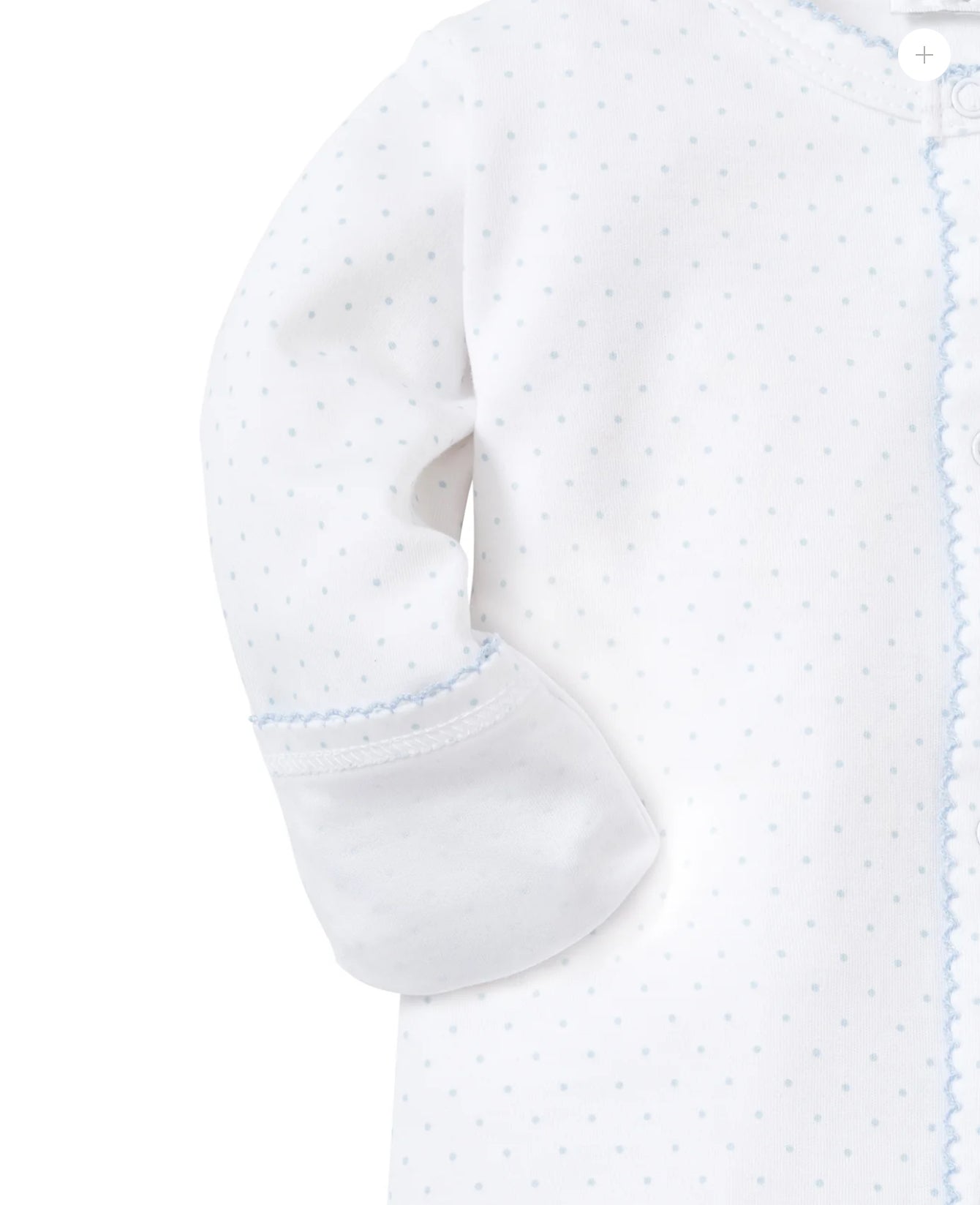 White/Blue New Dots Print Footie