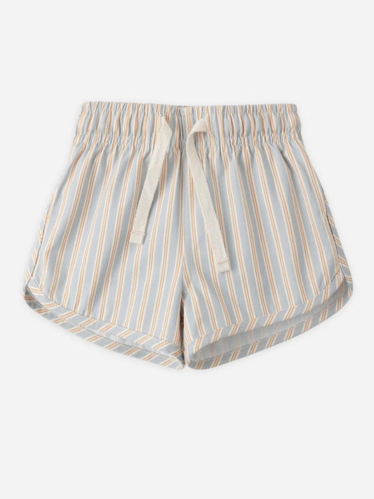 Swim Short Blue & Butterscotch Stripe
