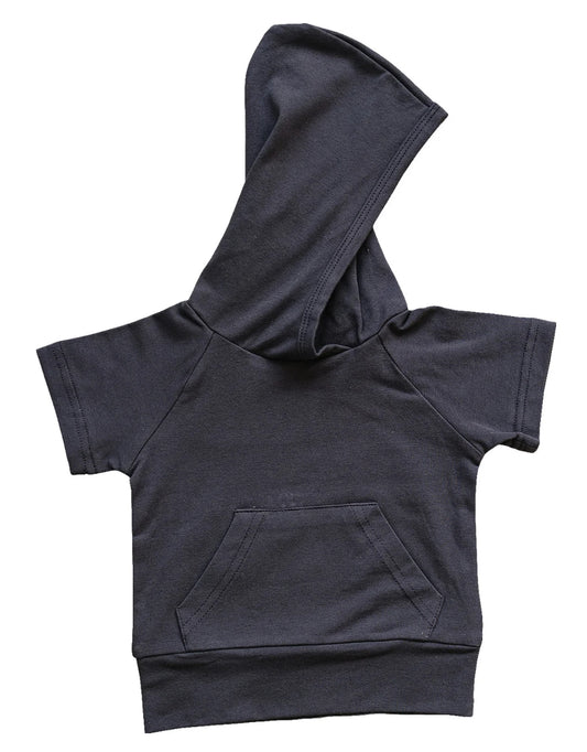 Slate Hooded Tee - By Mebie Baby
