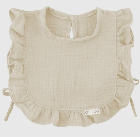 Muslin Cotton Ruffle Bib