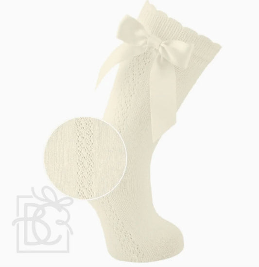 CARLO MAGNO KNEE HIGH SOCKS WITH BOW