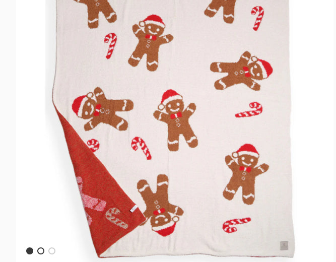 Christmas Gingerbread Cozy Throw Blanket