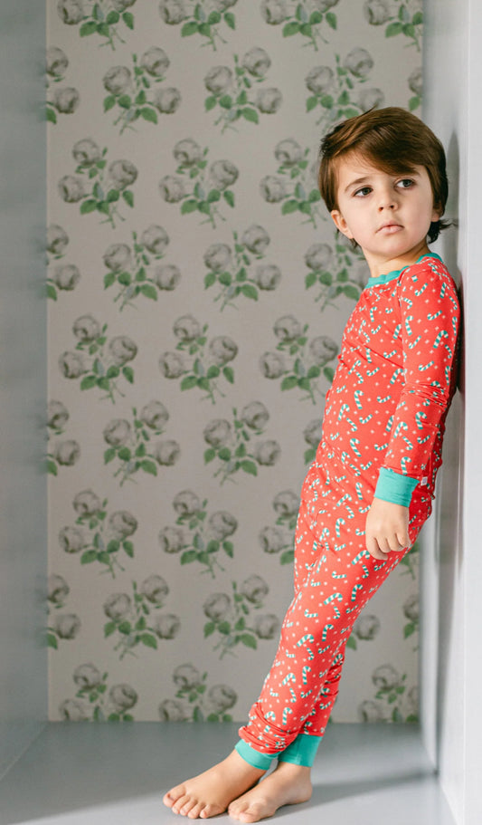Red and Green Candy Cane PJ Set