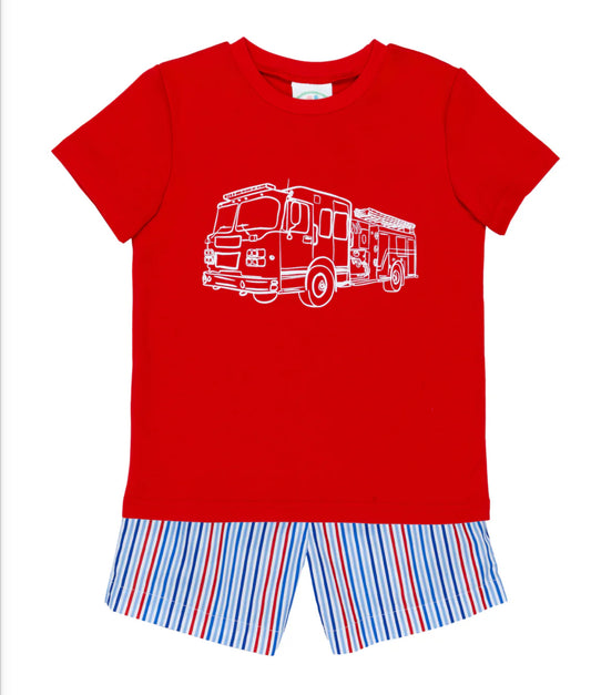 Harwell Fire Truck T-Shirt Set