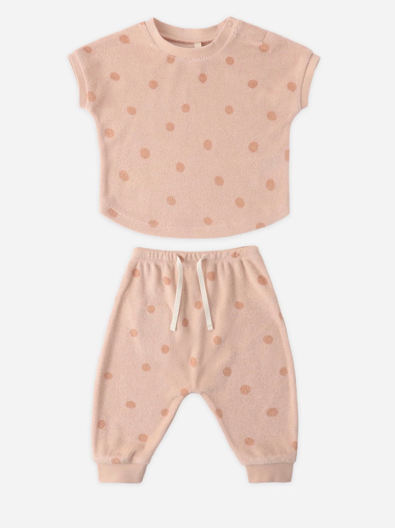 Terry Tee & Pant Set Polka Dot