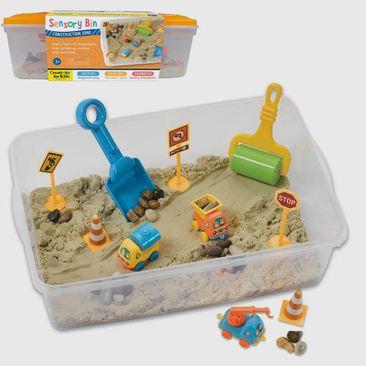Sensory Bin Construction Zone Bin