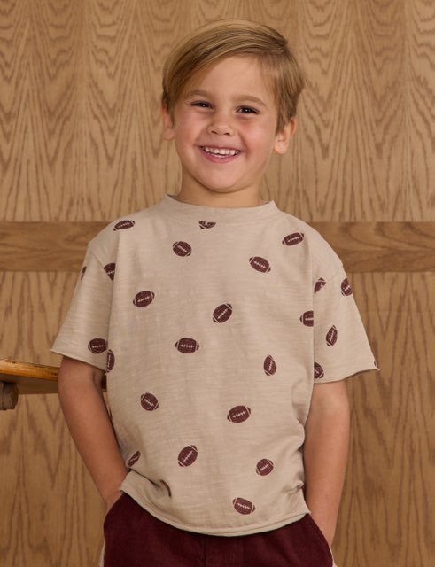 Raw Edge Football Tee