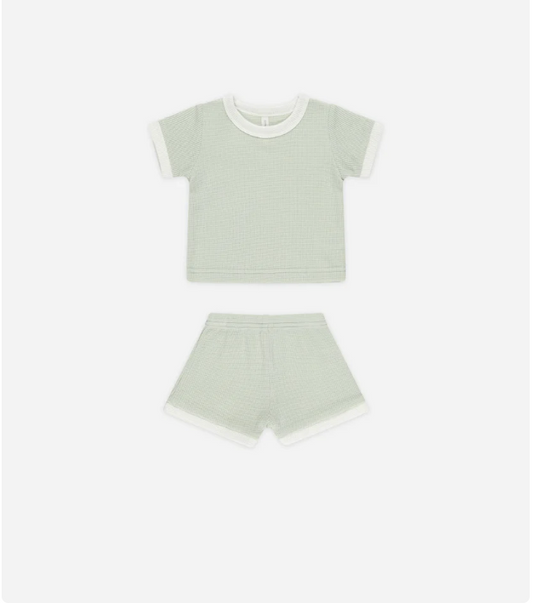 Waffle Shortie Set Mint