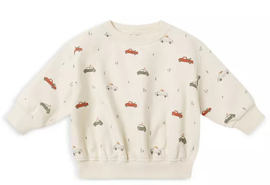 Relaxed Fleece Sweatshirt- Cars