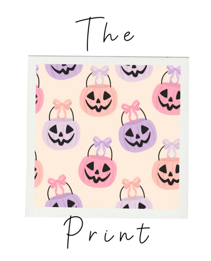 Pink Halloween Bucket Ruffle Romper
