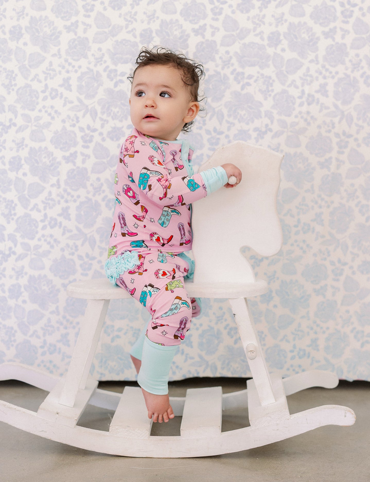 Girlie Boots Ruffle Romper