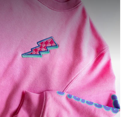 Xoxo By Magpies- Anything is Possible Lightning Sweatshirt in Berry Pink