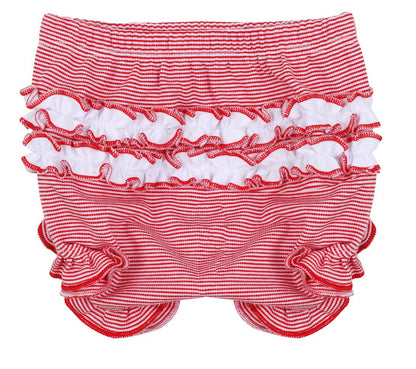 Go Dawgs! Embroidered Ruffle Diaper Cover Set