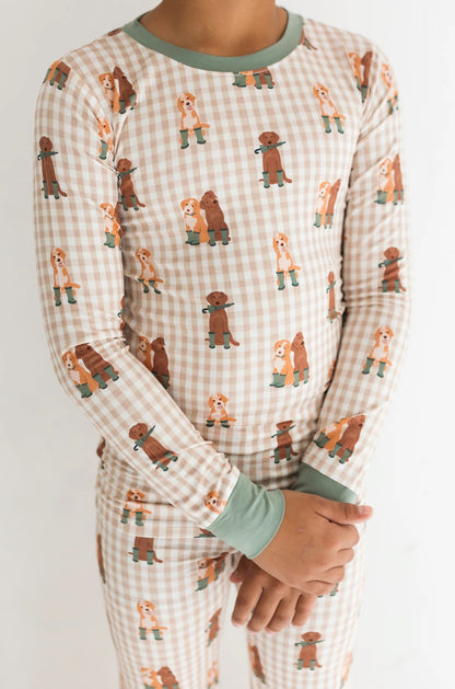 Green Pup Friends Two Piece Set