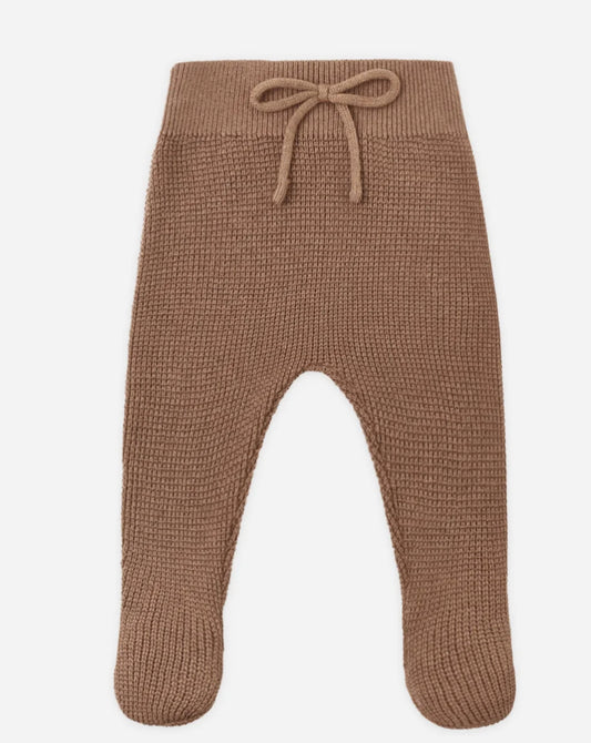 Footed Knit Pant- Cocoa
