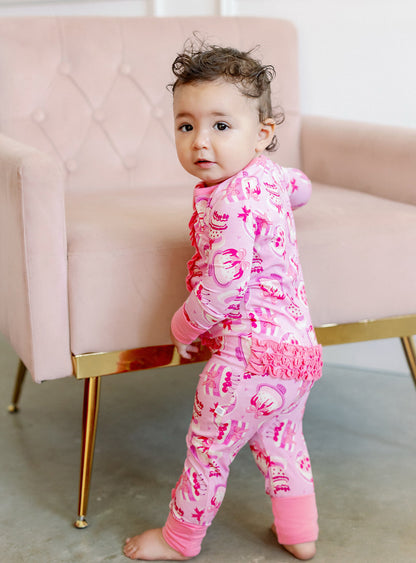 Valentine Cakes Ruffle Romper