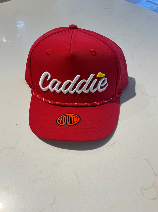 Caddie Performance Rope Hat- Red