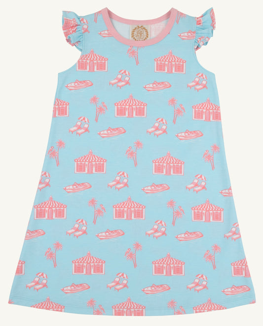 Angel Sleeve Polly Play Dress- Parrot Kay