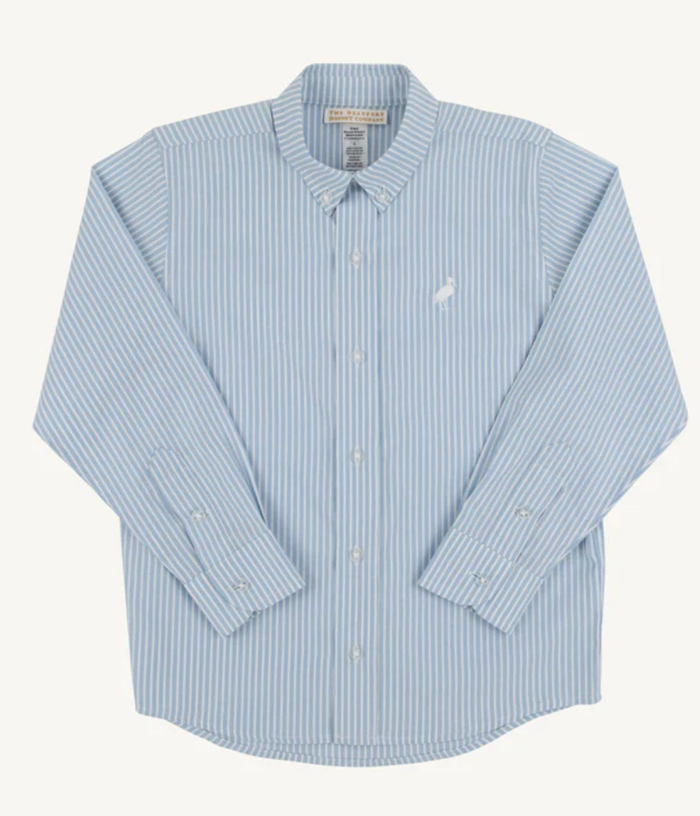 Dean’s List Dress Shirt- Barrington Blue Stripe