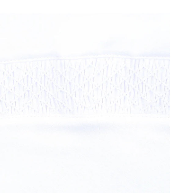 Smocked Gown with White Trim