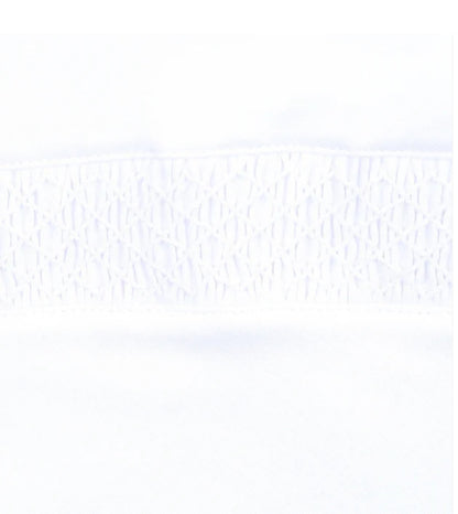Smocked Gown with White Trim